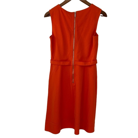 New Julia Jordan Orange Structured Halter Pencil Dress Sz 4 Zip In The Back. - Picture 5 of 15